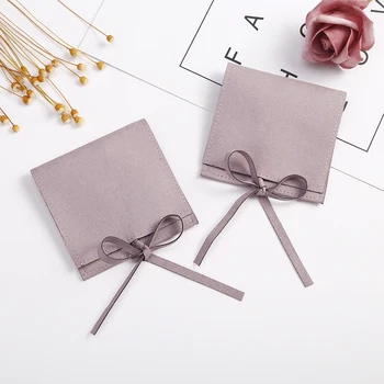 

Microfiber Velvet Bag Jewelry Presents Pouches for Earrings Necklace Christmas Jewellery Wedding Gift Package Can Personalized