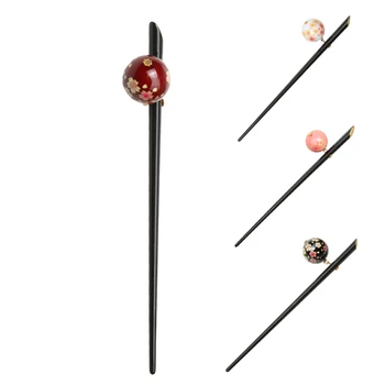 

2pcs Vintage Handmade Sakura Women Lady Acrylic Hair Stick Pin Geisha kimono Accessories