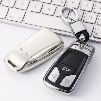 

New Soft TPU Car key fob cover protect for For Audi A4 New A4L A5 A6L QT S5 S7 Q7 TTS decoration protection Key Case for car