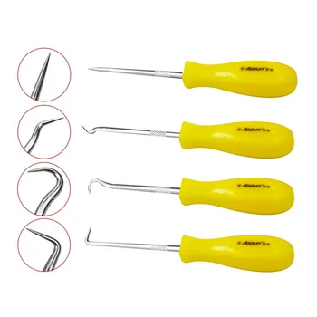 

4-piece set of single-color oil seal hook set, auto maintenance special disassembly set tool Magnetic Screwdriver