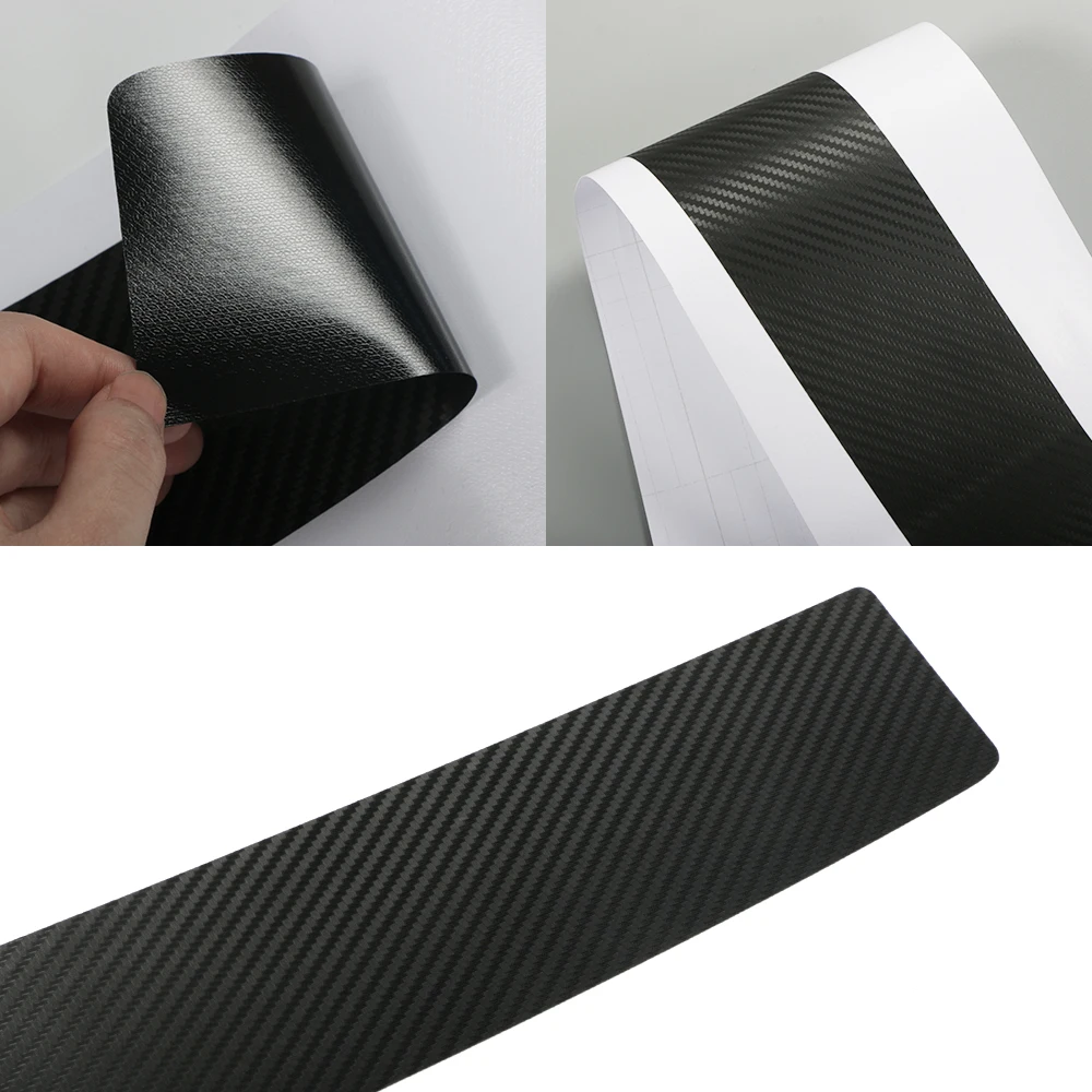 908CM Car Rear Bumper Protector Stickers For Ford Fusion Car Trunk Guard Plate Anti-Scratch Auto Decor Carbon Fiber Accessories (5)