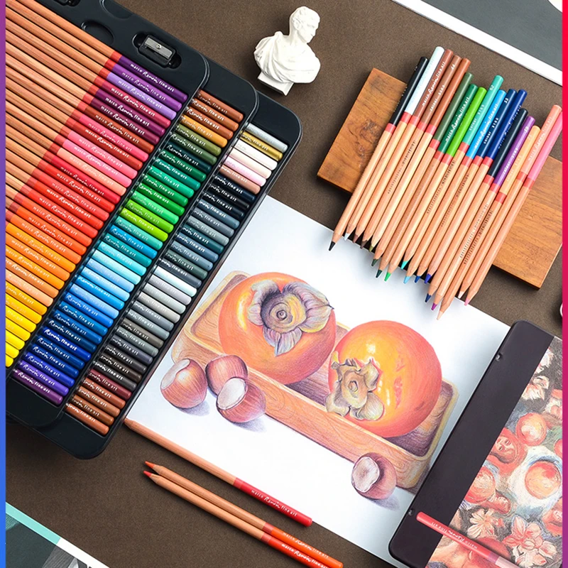 MARCO Art Design Professional Oil Color Pencil Student Painting Special Iron Box Pencils for Kids Supplies Artist | Канцтовары для