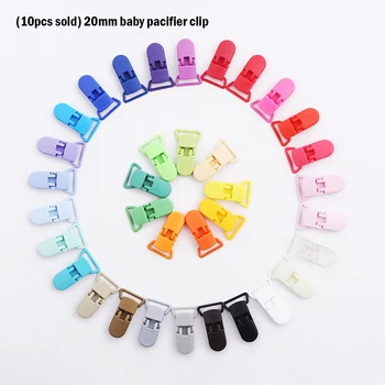 

LOFCA 10Pcs Baby Pacifier Clips Solid Plastic Pacifier Clips Soother Holder Infant Pacifier Nipples Holder Multi Color Clamp Toy
