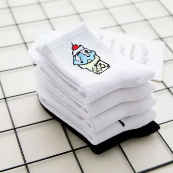 

5 Pairs Harajuku Women Girls Hip Hop Socks Cartoon Cotton Autumn Winter Unisex