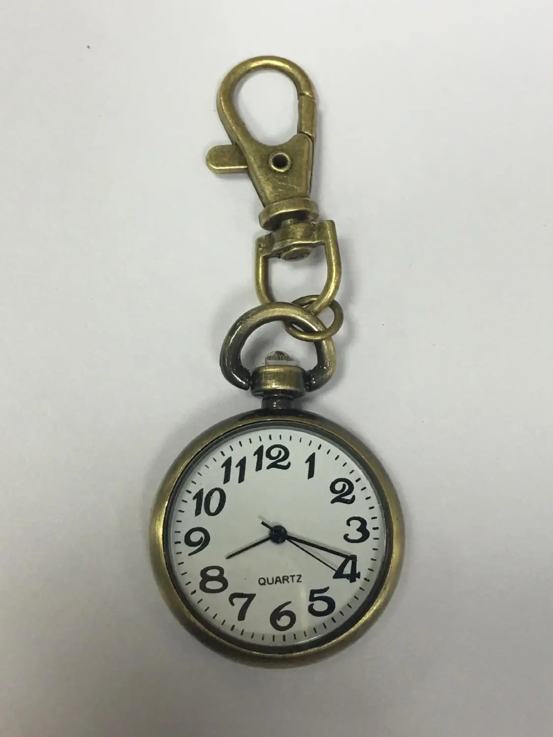 

Bronze Key Ring with Round Dial Quartz Unisex Watch