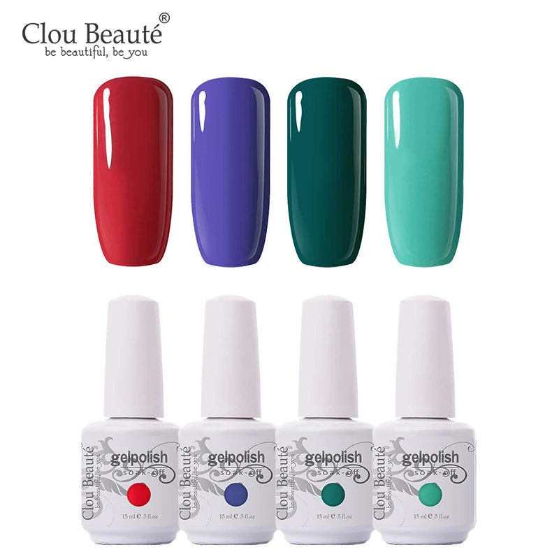 Clou Beaute гель-маникюр, Полировка Ногтей Набор 131 цветов верхнее покрытие краска для ногтей расширение искусство гель УФ лак светодиодный светильник дизайн ногтей акрил - Цвет: 15MLZH02