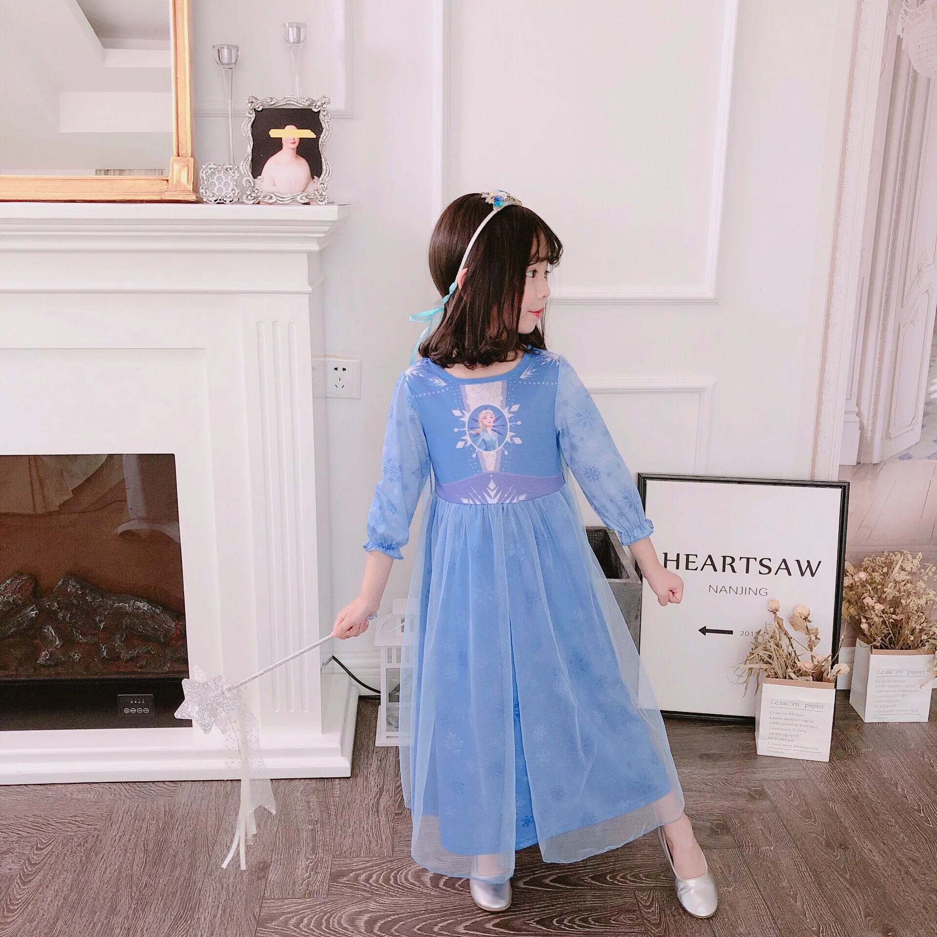 Frozen2 Эльза ботинки для Маскарадного костюма с названием песни «Маскарада, вечеринки в стиле «Аниме», Детский костюм на Хеллоуин; платья для девочек; Рождественский Костюм