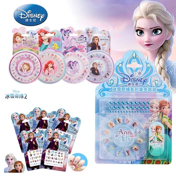 

Disney Girls Frozen 2 Elsa Anna Makeup Toys Nail Stickers The Little Mermaid Sofia Snow White Princess Sticker Kids Small Gifts