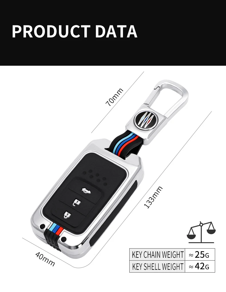 Portachiavi per auto con copertura completa in lega di zinco per Honda Vezel city Civic BR-V HR-VCRV Pilot Accord Jazz Jade Crider Odyssey accessori per auto - Hcbe0663a7e0f4a349094e849d550aebcQ