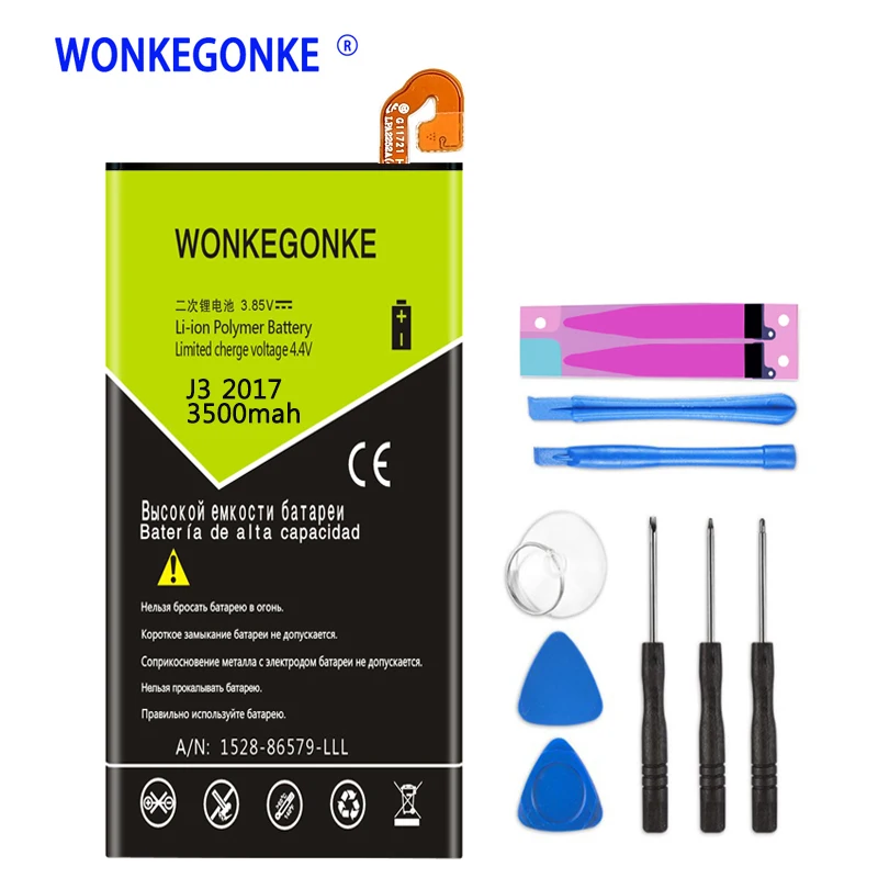 WONKEGONKE EB BJ330ABE для Samsung GALAXY J3 2017 SM J330 J3300 Edition battery|Аккумуляторы мобильных телефонов| |
