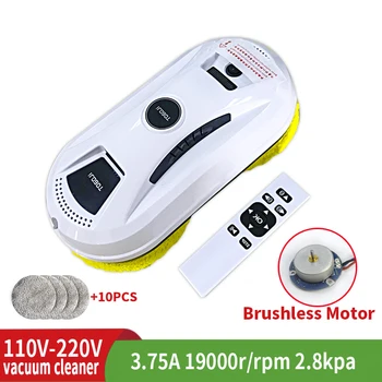 

Household Window Cleaner Window Cleaner Robot Vacuum Cleaner Remote Control Automatic Glass Cleaner 10PCS Cleaning Cloth
