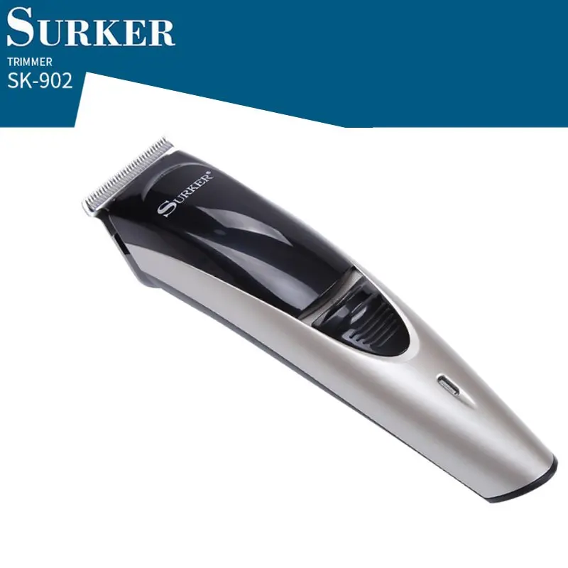 Surker SK-902 профессиональный водонепроницаемый электрический триммер для волос триммер Стрижка для бороды машинка для ухода за телом перезаряжаемая