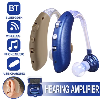 

Rechargeable USB Wireless bluetooth Mini Digital Hearing Aid Sound Amplifier Ear Care Tools for Elderly/Hearing Loss Patient
