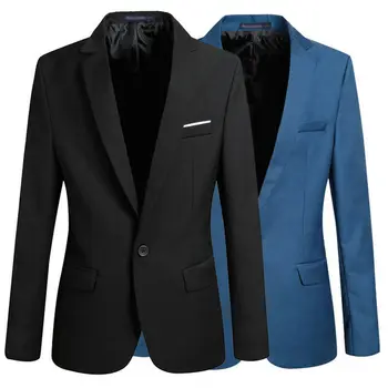 

Fashion Design Brand New Men's Casual Slim Fit Formal One Button Suit Blazer Cotton Blend Coat Jacket Size S-4XL