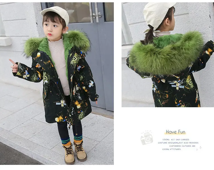 Одежда для маленьких девочек зимняя куртка с натуральным мехом парка, ветровка для мальчика с большим мехом, пальто с капюшоном для девочек, детские куртки, одежда