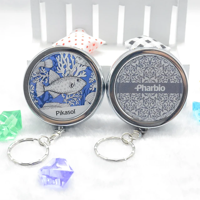 Posacenere Da Viaggio Portatile - 2 Pezzi Con Portachiavi, Antiodore, Per Esterno E Spiaggia