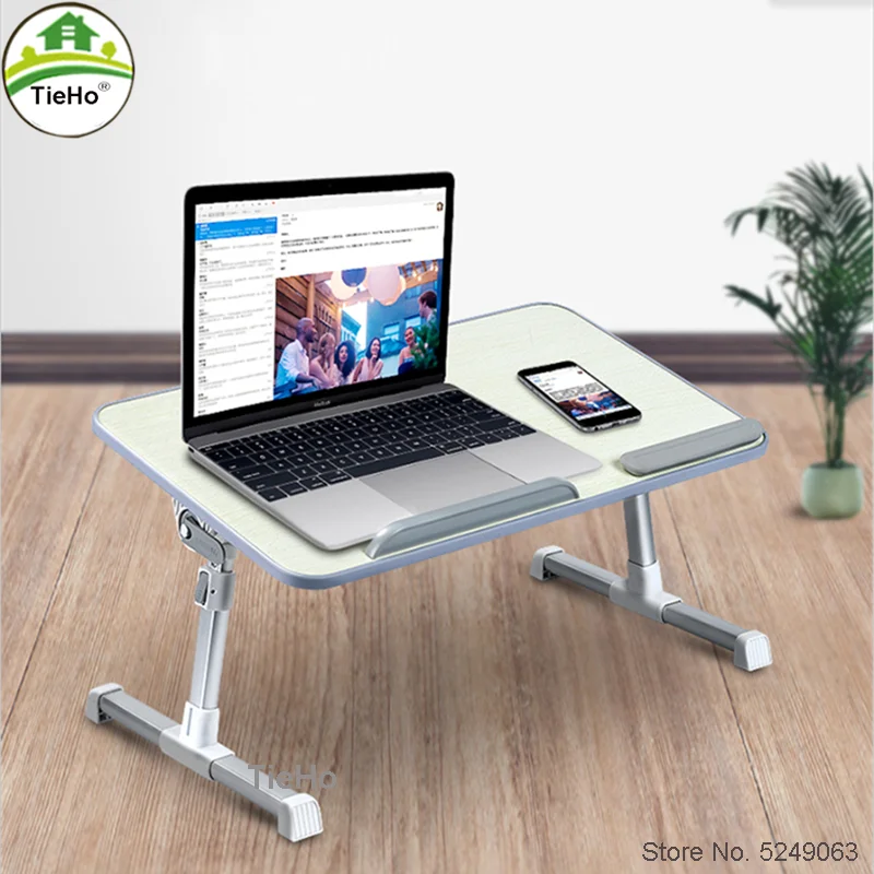 Folding Laptop Desk Notebook Table with Cooling Fan Adjustable Lift Portable Laptop Table for Dining Working Study Desk acme kendric 47 dining table with wooden tabletop and wooden tapered legs for restaurant cafe tavern living room gray