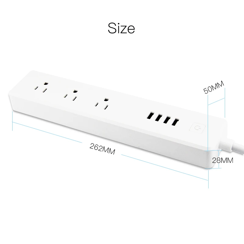 FrankEver Smart Wifi power Strip 15A стабилизатор напряжения несколько розеток питания 4 USB порта Голосовое управление работа с Alexa