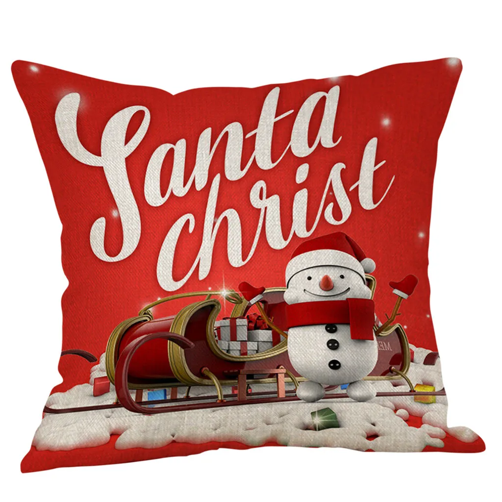 Merry Christmas наволочки для подушек из хлопка и льна, наволочки для диванов, домашний декор, аксессуары для дома, лучшая, Прямая поставка