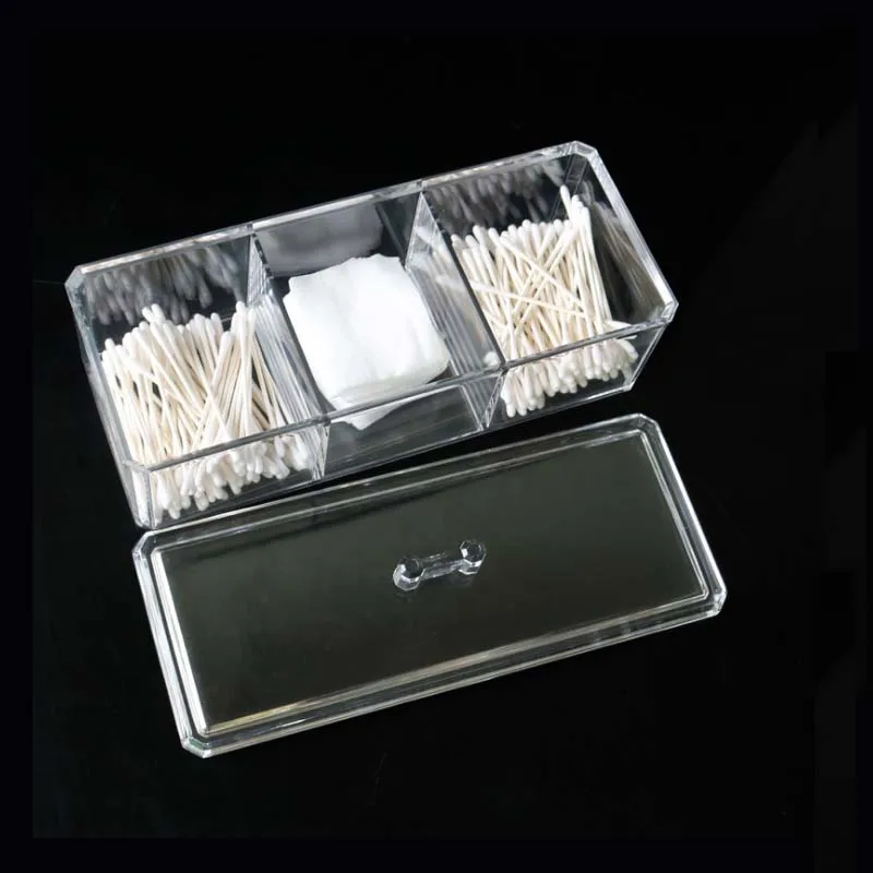

Acrylic Cotton Swabs Stick Organizer Transparent Makeup Case Cosmetic Cotton Pad Container Jewelry Storage Box Holder Candy Jars