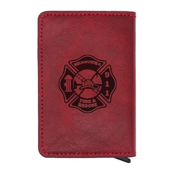 

Hiawatha 911 Fire Rescue Credit Card Rfid Wallet PU Leather Unisex Casual Men Women Fire Brigade Purse