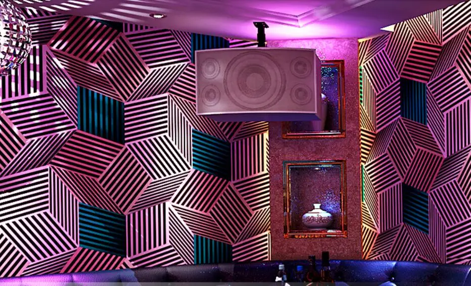 Beibehang 3D стерео бар украшения коробка тема геометрический квадрат плед интернет кафе кофе фон для ресторана, обои