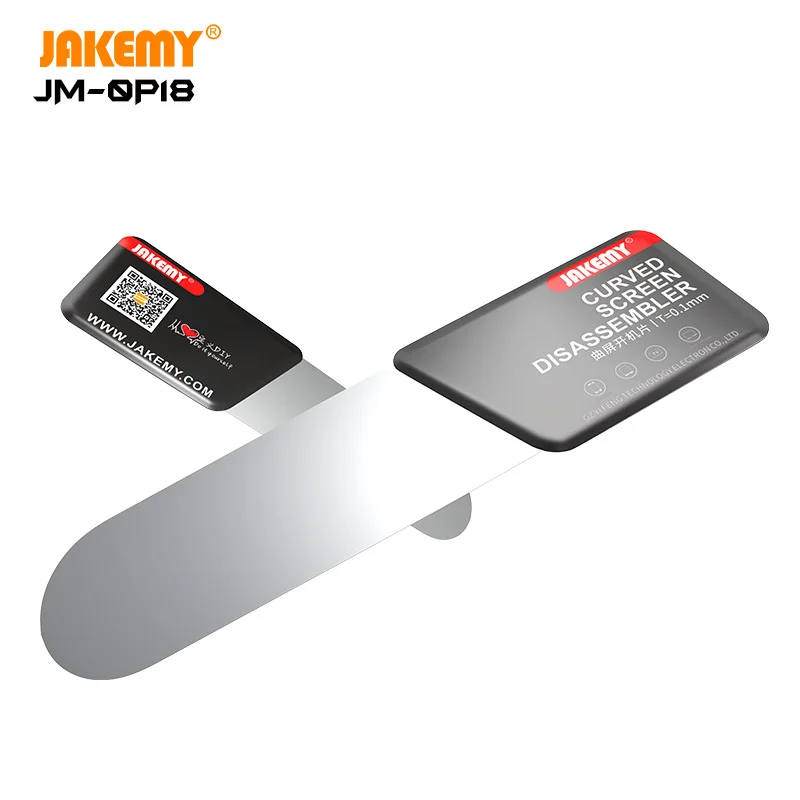 JAKEMY 0,1mm ultrafino flexible de acero Pry Spudger Tarjeta de desmontaje para iPhone Samsung herramientas de reparación de apertura de pantalla curva