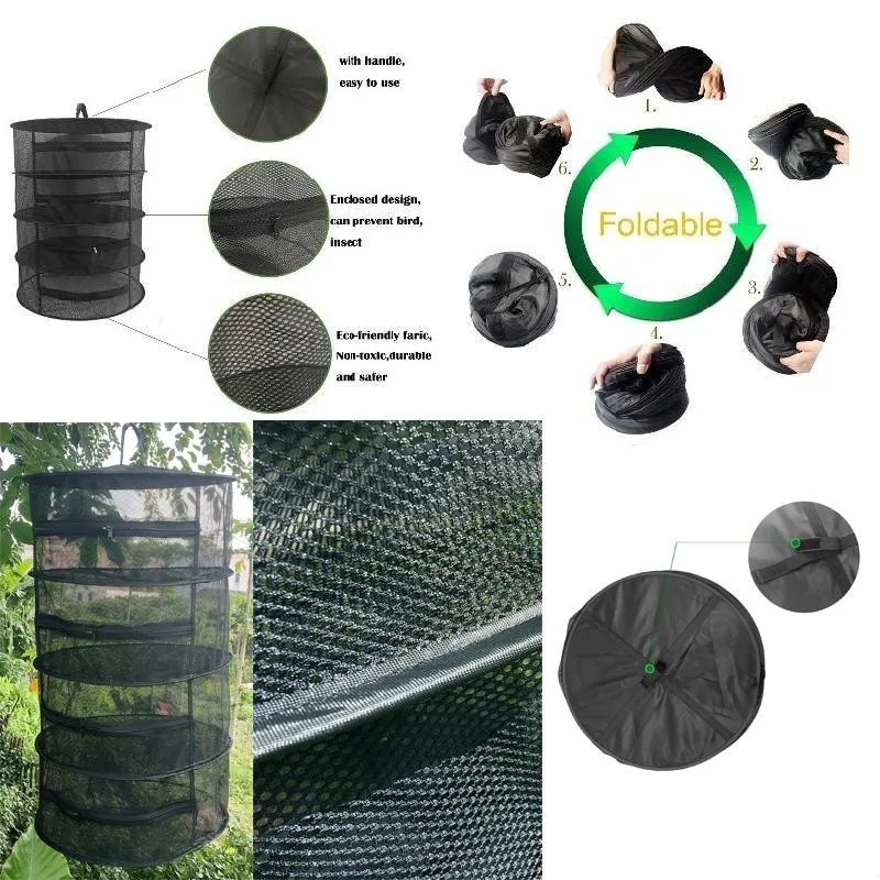Drying Net Drying Rack 4 Layers Basket Foreign Trade Amazon Closed With Zipper Drying Clothes Baskets Household Drying Net