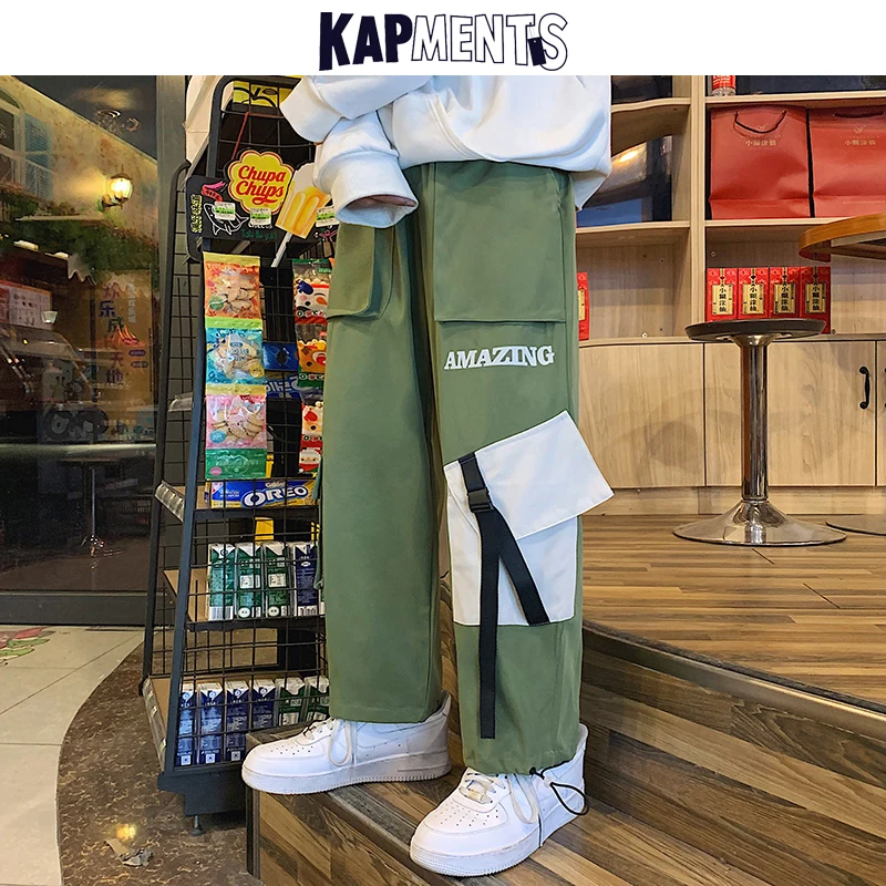 Брюки-карго мужские с карманами в стиле Харадзюку | Мужская одежда