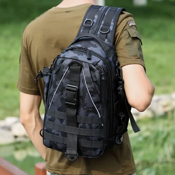 Deportes hombres senderismo táctico Mochila bolso para el pecho Militar pesca hombro Sling escalada Mochila de acampada Militar 2019 nuevo XA209D