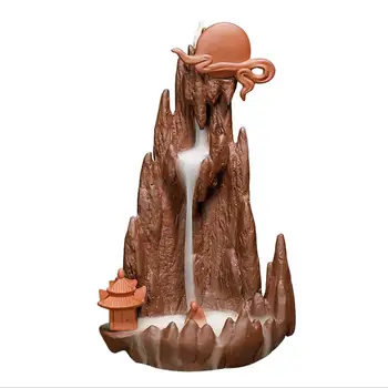 

High mountains smoke Backflow Incense Burner Aromatherapy furnace Censer Incense Base Home Teahouse Decoration Crafts