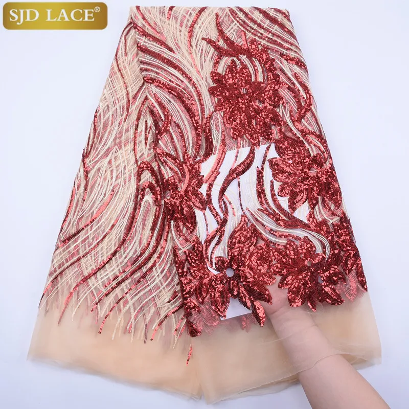African Lace Fabric High Quality With Sequins French Tulle For Wedding Dress A1737 | Дом и сад