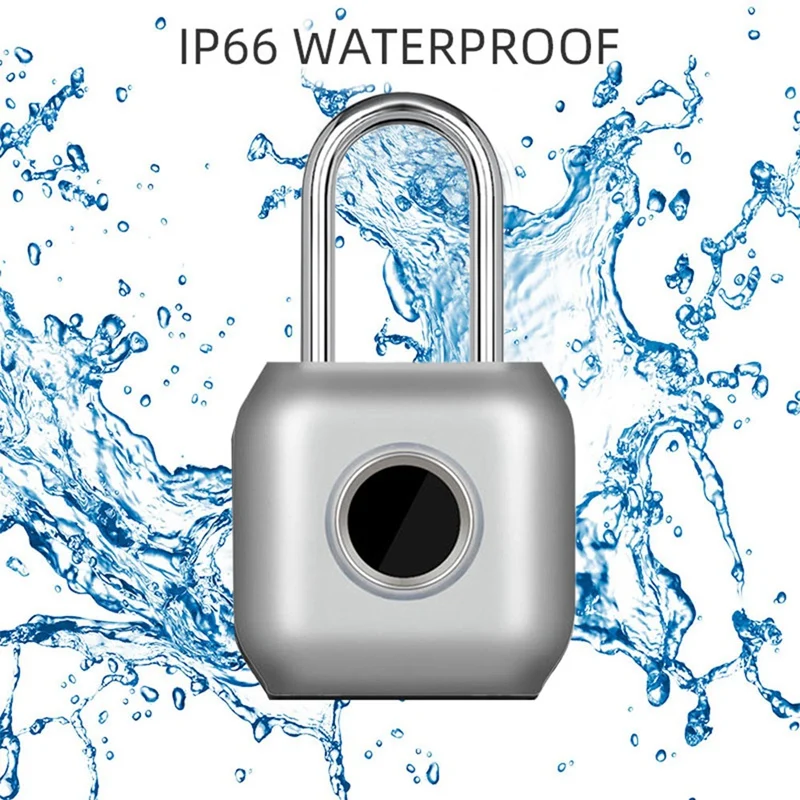 P6 Умный Замок с отпечатком пальца USB Перезаряжаемый водонепроницаемый IP66 замок