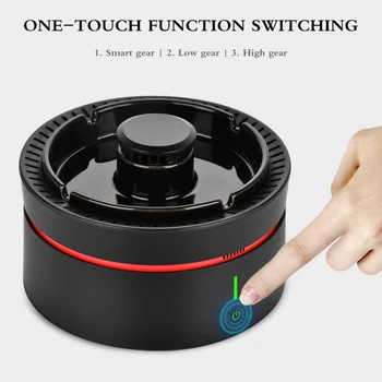 

Smart Air Purifier Ashtray USB Rechargeable Ash Tray Air Cleaner For Outdoor Home Office Car Smokeless 3 layers filters New