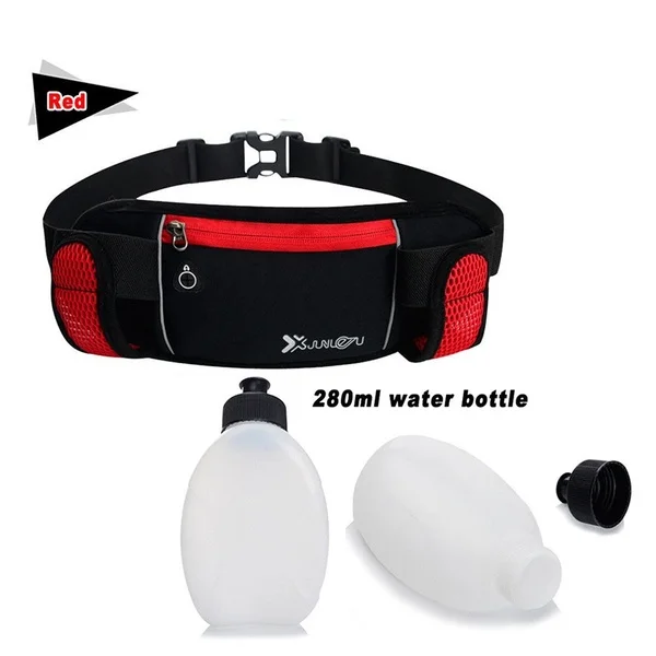 red with bottle Сумка для воды Универсальная Талия бутылка для воды сумка для путешествий на открытом воздухе Кемпинг Туризм Бег Велоспорт - Цвет: red with bottle