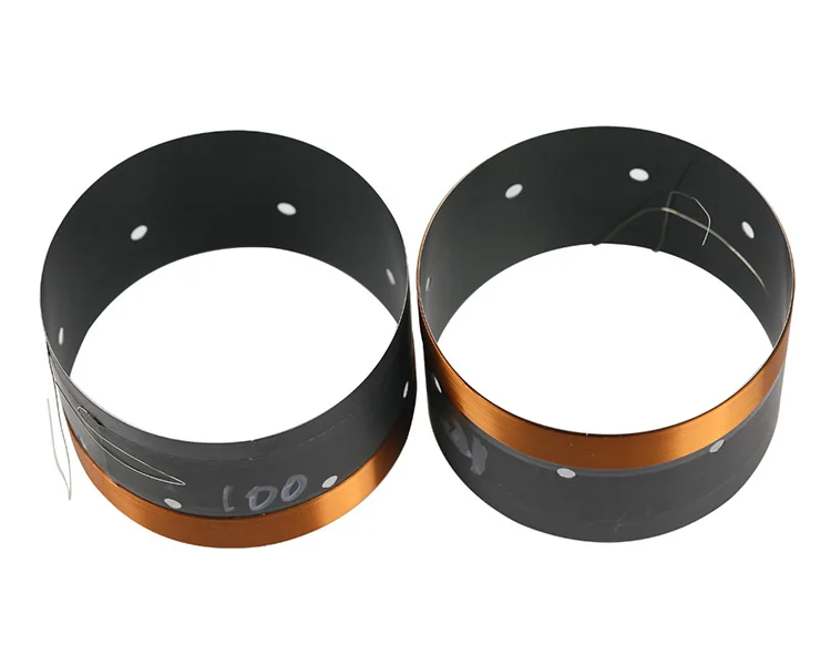 100 мм басовая звуковая катушка НЧ-динамик запасные части 8 Ом 102 мм звуковая катушка черный алюминий высокая мощность для 15-18 дюймов сабвуферный динамик 2 шт