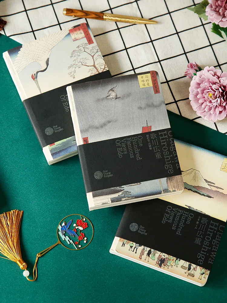 Наша история начинается Ukiyo-e Ландшафтная серия блокнот A5 студенческий блокнот пустая сетка креативный цвет Обложка, дневник 1 шт