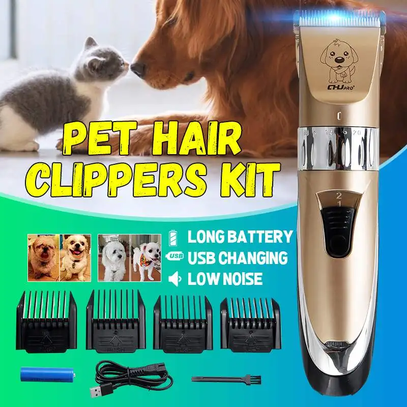 3/6/9/12mm Electrical Dog Hair Trimmer USB Pet Hair Clipper