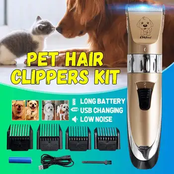 

3/6/9/12mm Electrical Dog Hair Trimmer USB Pet Hair Clipper Rechargeable Low-noise Cat Hair Remover Grooming Hair Cutter Machine