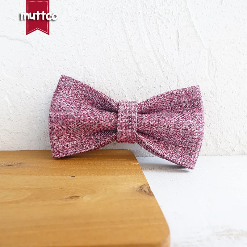 

Muttco Pet Tie Pink Dog Collar Bow Accessories Supply of Goods Stable Ubt-070