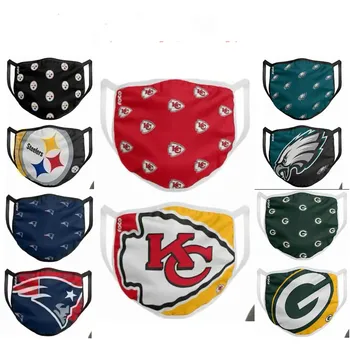 

Rugby Adult Masks Chiefs Patriots Eagles Cowboys Tiger Steelers and Other Cotton Washable Dust-proof and Anti-fog Rugby Masks