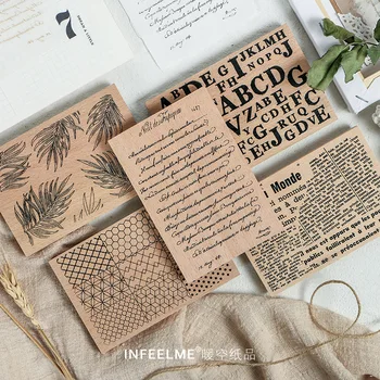 

Retro English Letter Plant Alphabet Background Stamp Vintage DIY Wooden Rubber Stamps for Scrapbooking Stationery Standard Stamp