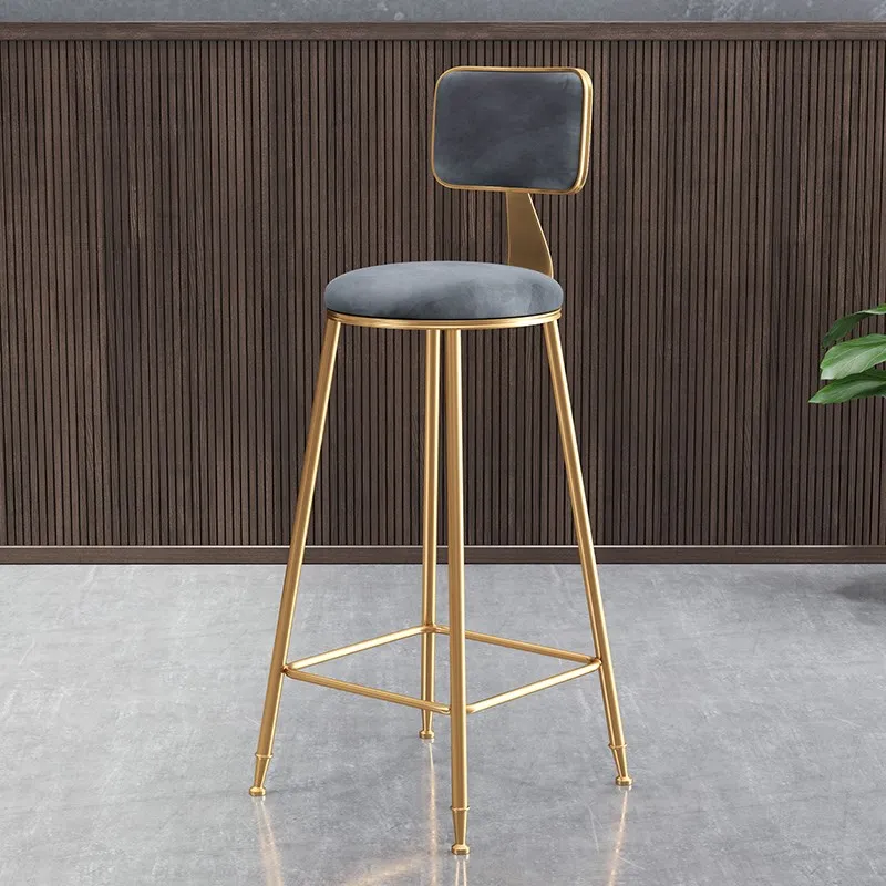 Nordic Furniture bar chair Light Luxury Bar Chair Simple Bar Stool Front Coffee Leisure Back High Stool commercial furniture Nordic Furniture bar chair Light Luxury Bar Chair Simple Bar Stool Front Coffee Leisure Back High Stool commercial furniture