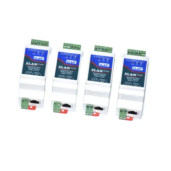 

4pcs ZLAN5143D DIN rail RS485 serial port to Ethernet RJ45 Converter server device Modbus RTU TCP Gateway