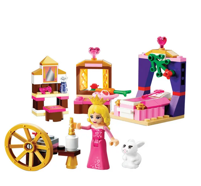 

New BELA 10433 Sleeping Beauty Princess Bedroom Building Block Sets Compatible Legoinglys Friends 41060 Best Gift for Girls