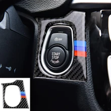 Внутренняя отделка Авто Наклейка из углеродного волокна кнопка запуска двигателя Накладка для BMW 3 серии F30 2013- F34 2013