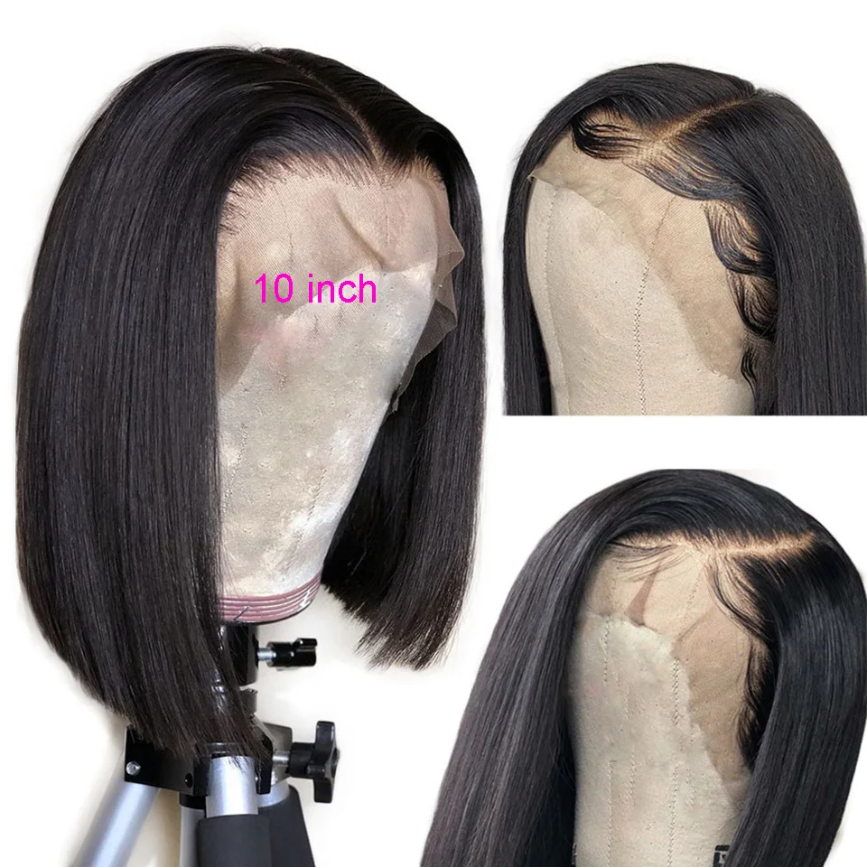 Ably-13x4-Lace-Front-Human-Hair-Wigs-Brazilian-Straight-Short-Bob-Wig-Pre-Plucked-With-Baby