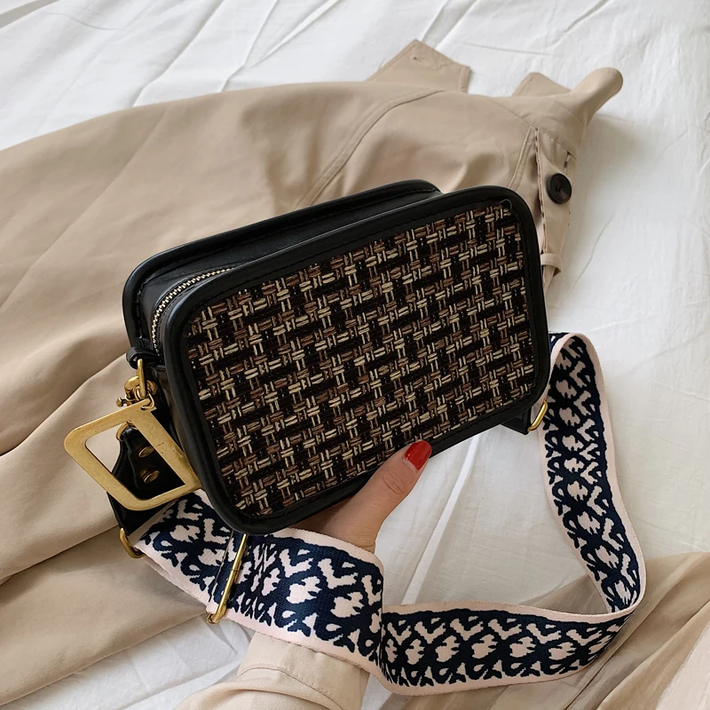 

Small Bag Woman Tide Heavy Woolen Cloth Broadband Bag Single Shoulder Messenger Small Square Package Tide luis vuiton gg bag