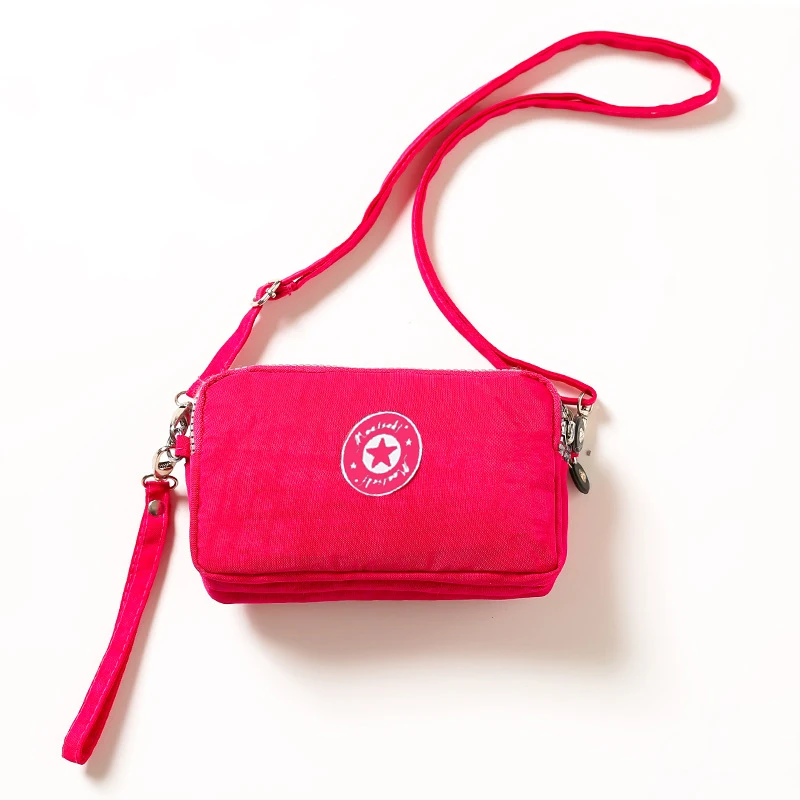 Модная сумка-мессенджер Apple x 8 7 6s plus 5S se " водонепроницаемая сумка для мобильного телефона портативная Повседневная сумка на молнии - Цвет: Rose red