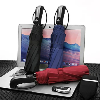 

Wind Resistant Three Folding Automatic Umbrella Rain Women Auto Luxury Big Windproof Umbrellas Men Frame Windproof 12K Parasol